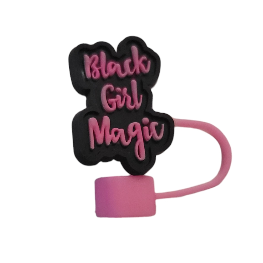 NEW Black Girl Magic Straw Cover For Stanley Starbucks Tumbler Cup NEW - Picture 2 of 5